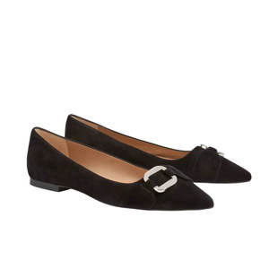 L.K. Bennett Ethel Black Pointed Flats